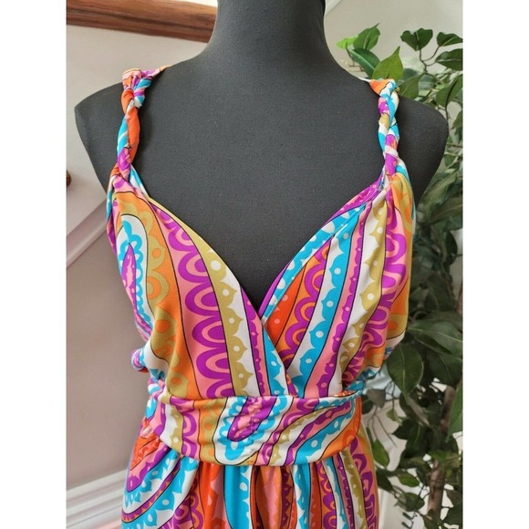 Heart Soul Women Multicolor Sweetheart Neck Sleeveless Casual Knee Length Dress - Picture 6 of 12